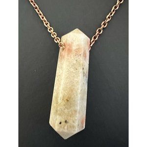 Sunstone 1.75” Tower 19.5” Drop Necklace Copper Color Chain